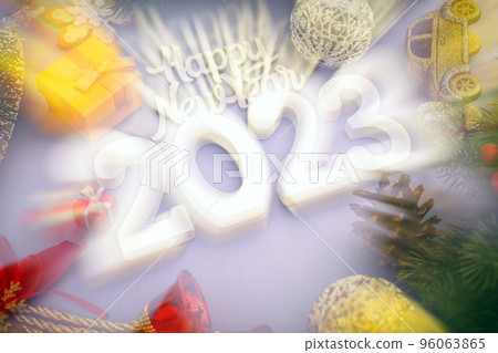 Christmas or New years eve; holiday background , Winter xmas holiday theme. Christmas tree on green background. Merry Christmas and Happy Holidays greeting card, frame, banner. 96063865