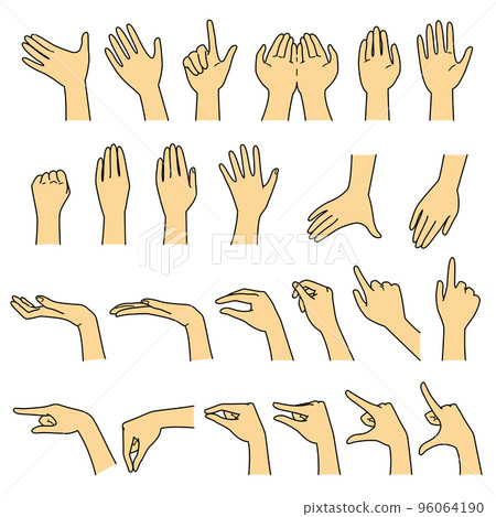 Hand gestures 01 color version 96064190