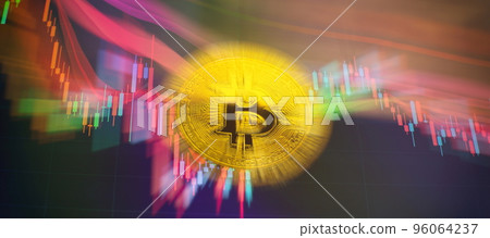 Bitcoins and New Virtual money concept , trading graph and candlestick chart suitable for financial investment concept. Bitcoins and New Virtual money concept , trading graph and candlestick chart suitable for financial investment concept. 96064237