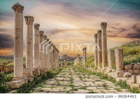 ruins of the city of Jerash 96064461