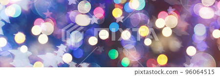 Abstract light celebration background with defocused golden lights for Christmas, New Year, Holiday, party 96064515