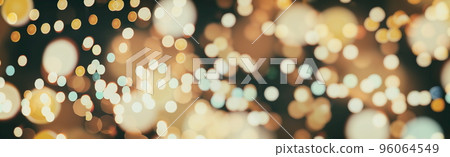 Abstract light celebration background with defocused golden lights for Christmas, New Year, Holiday, party 96064549