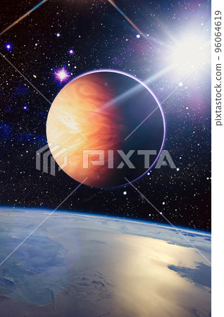 Cosmic landscape, beautiful science fiction wallpaper with endless deep space. Elements of this image furnished by NASA 96064619