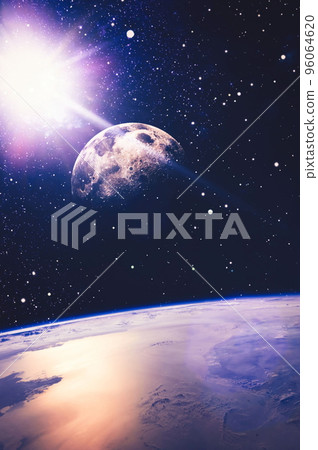 Cosmic landscape, beautiful science fiction wallpaper with endless deep space. Elements of this image furnished by NASA 96064620