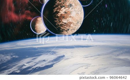 Cosmic landscape, beautiful science fiction wallpaper with endless deep space. Elements of this image furnished by NASA Cosmic landscape, beautiful science fiction wallpaper with endless deep space. Elements of this image furnished by NASA 96064642