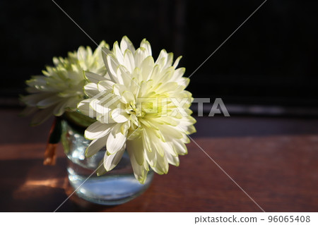 Decorate an empty bottle with chrysanthemum 96065408