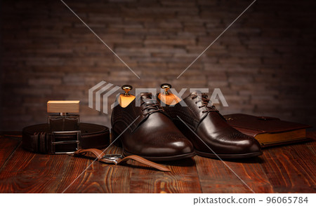 Classic male brown leather shoes Classic male brown leather shoes 96065784