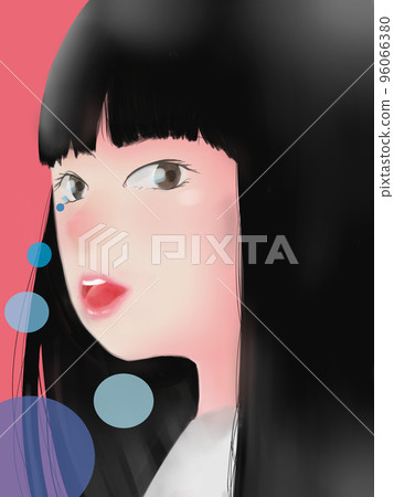 Crying girl illustration material (2) 96066380