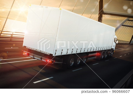 Road transport. 3D Rendering Road transport. 3D Rendering 96066607