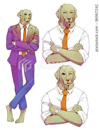 Gentleman labrador retriever in suit Gentleman labrador retriever in suit 96067242