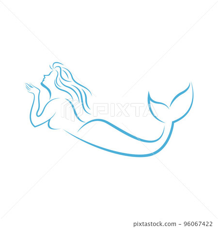 Mermaid logo icon design illustration 96067422