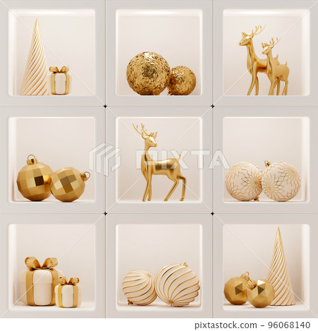 Merry Christmas and Happy New Year greeting card 96068140