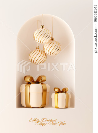 Merry Christmas and Happy New Year greeting card Merry Christmas and Happy New Year greeting card 96068142