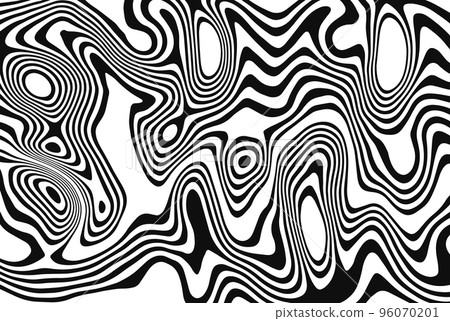 Black wavy swirling lines on a white background.Abstract wavy background. 96070201