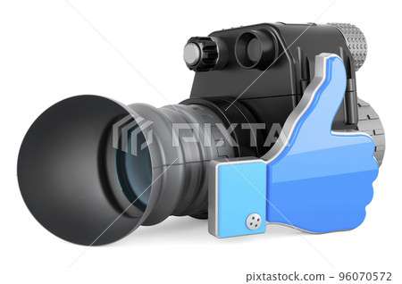 Night vision monocular with like icon. 3D rendering 96070572