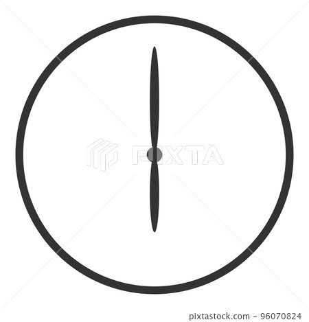 Clock without letters 6:00 (front) -0 Clock without letters 6:00 (front) -0 96070824