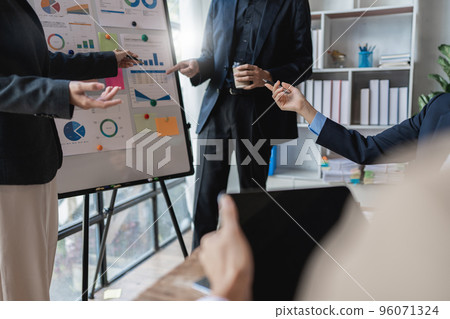 Group of Businesswoman and Accountant checking data document for investigation of corruption account. Anti Bribery concept Group of Businesswoman and Accountant checking data document for investigation of corruption account. Anti Bribery concept 96071324
