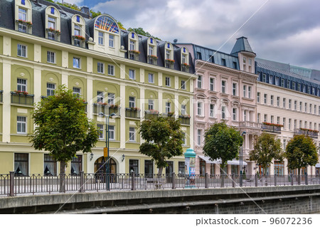 Embankment of Tepla river, Karlovy Vary, Czech republic Embankment of Tepla river, Karlovy Vary, Czech republic 96072236
