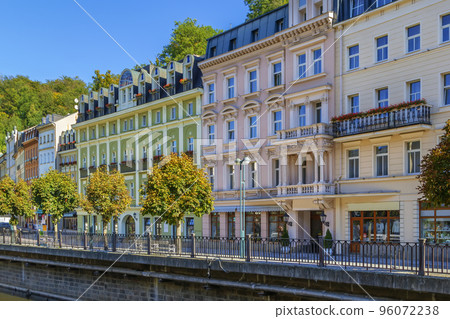 Embankment of Tepla river, Karlovy Vary, Czech republic Embankment of Tepla river, Karlovy Vary, Czech republic 96072238