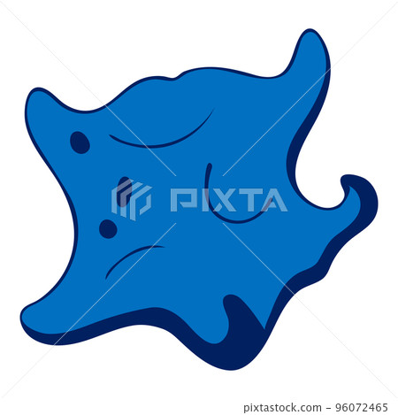 Colored starfish illustration Isolated on white background. 96072465