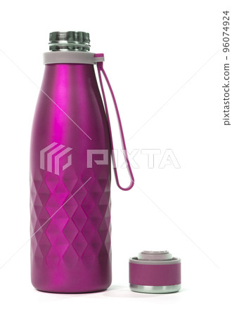 Reusable water bottle, isolated on white Reusable water bottle, isolated on white 96074924