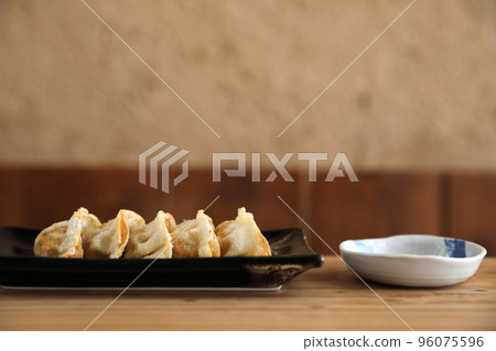gyoza dumpling japanese style in close up gyoza dumpling japanese style in close up 96075596