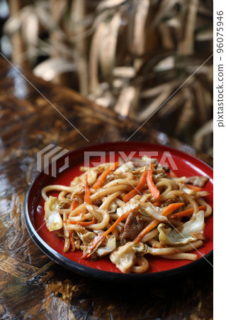Japanese food fried noodles Yakisoba 96075946