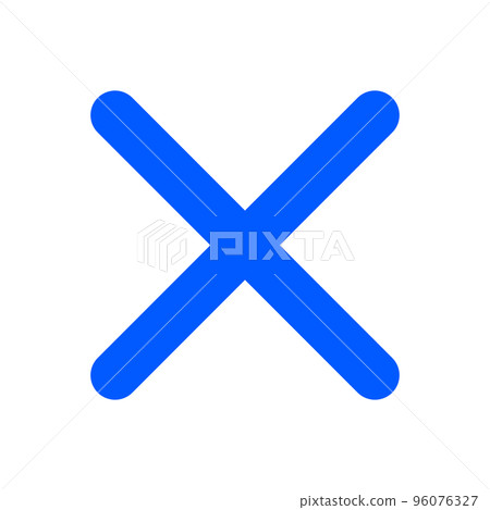 blue multiplication symbol (x, x) 96076327