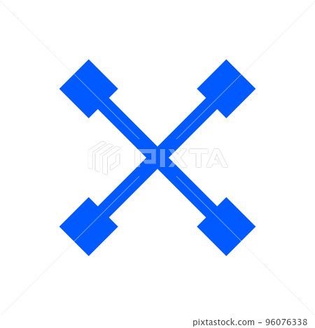藍色乘法符號 (x, x) 96076338