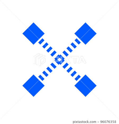 blue multiplication symbol (x, x) 96076358
