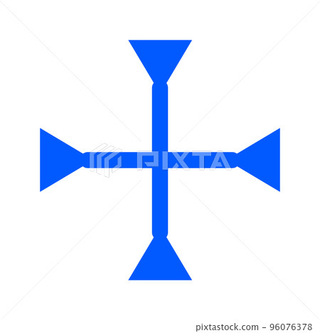 Blue plus sign: addition 96076378