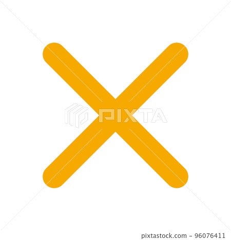 橙色乘法符號 (x, x) 橙色乘法符號 (x, x) 96076411