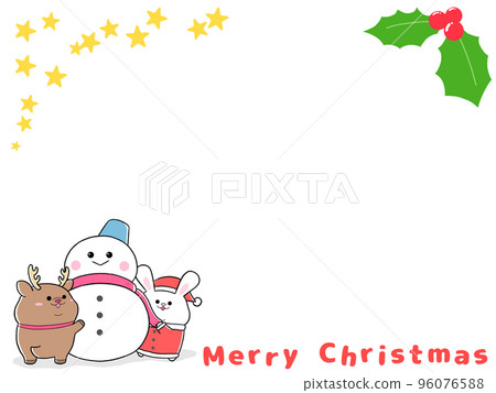 Yurukawa Rabbit Santa and Snowman 2 Frame (3:4) ① 96076588