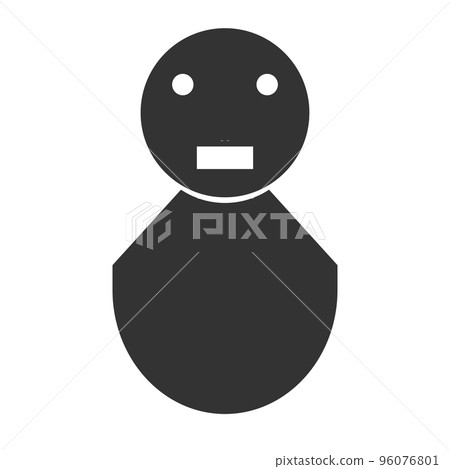 Black humanoid silhouette (surprise/expression 9) Black humanoid silhouette (surprise/expression 9) 96076801
