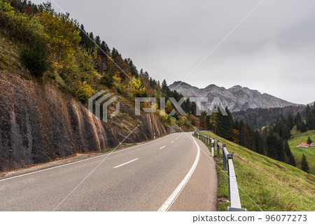 Mountain road to the Schwaegalp with view of the Alpstein Mountain road to the Schwaegalp with view of the Alpstein 96077273