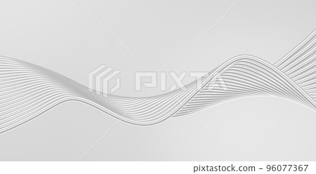 3D rendering gray and white wavy lines technology texture lines texture background 96077367