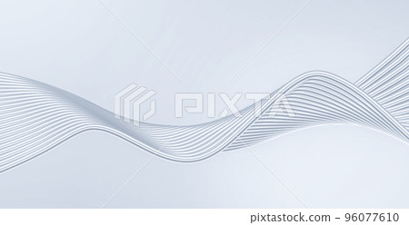 3D rendering silver wavy lines technology texture lines texture background 96077610