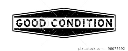 Grunge black good condition word hexagon rubber seal stamp on white background Grunge black good condition word hexagon rubber seal stamp on white background 96077692