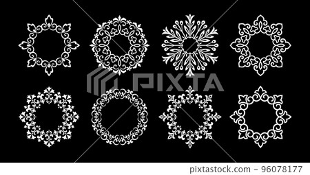 Set of decorative frames Elegant element for design 96078177