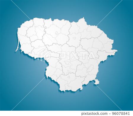 Vector map country Lithuania divided on regions Vector map country Lithuania divided on regions 96078841