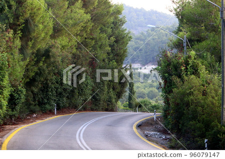 Highway in Israel from north to south. 96079147