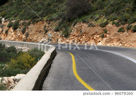 Highway in Israel from north to south. 96079160