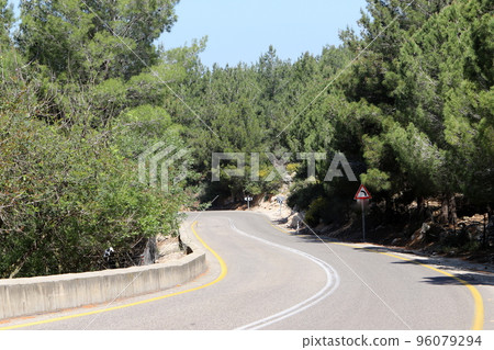 Highway in Israel from north to south. 96079294