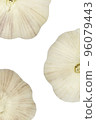 garlic isolated on white background with clipping path inside 96079443