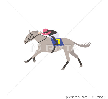 racehorse running through the racetrack racehorse running through the racetrack 96079543