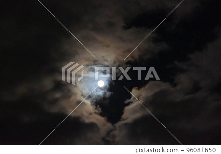 full moon and clouds 96081650