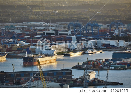 Port of Rotterdam container ships Port of Rotterdam container ships 96081915