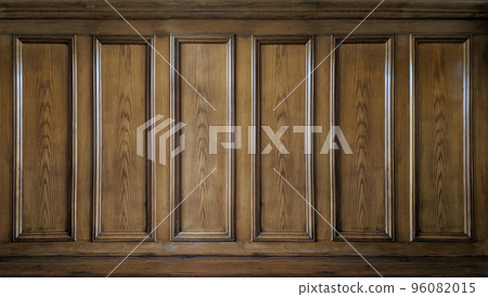 Classic wall with vintage brown old wood panels 96082015