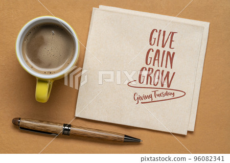 give, gain and grow concept give, gain and grow concept 96082341