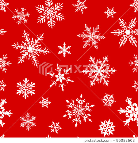 Christmas seamless pattern of snowflakes - Stock Illustration [96082608 ...